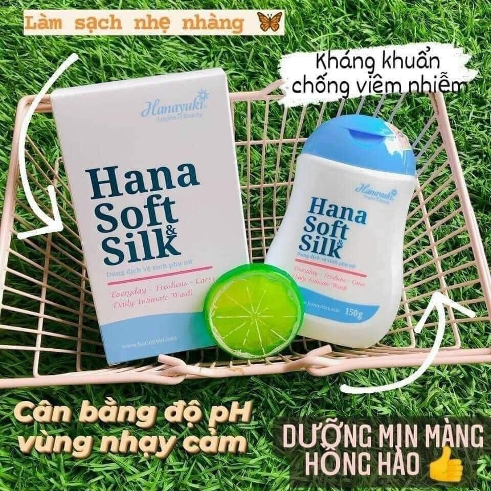 Dung Dịch Vệ Sinh Phụ Nữ Hana Soft Silk Hanayuki - Sạch Khuẩn, Hồng và Khít Vùng Kín, Giảm Ngứa Ngăn Viêm - CHÍNH HÃNG