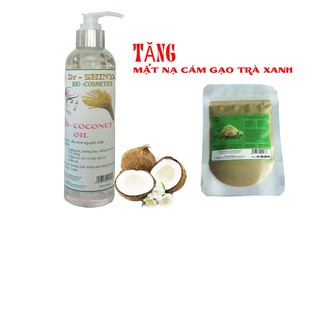 DẦU DỪA SINH HỌC (BIO COCCONUT SHINYA ) 220 ml TẶNG 1 GÓI MẶT NẠ CÁM GẠO TRÀ XANH