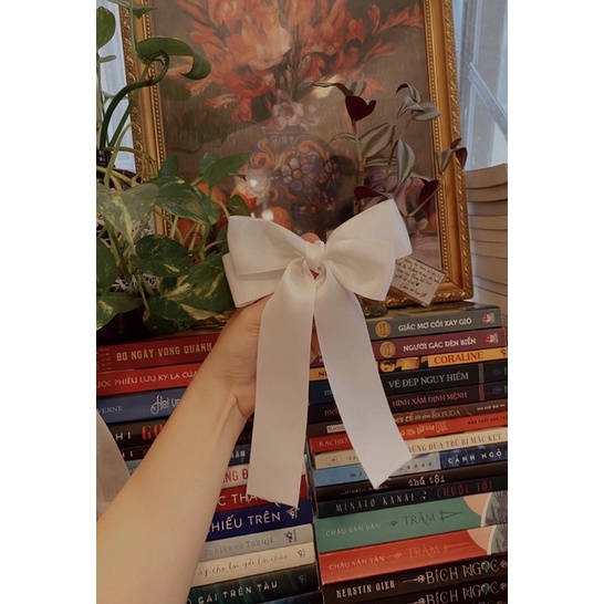 Kẹp tóc Satin hai tầng đuôi dài cho nữ