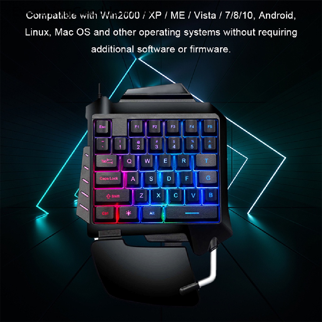 Everthingdown Bàn Phím Cơ Gaming Mini Có Đèn Nền RGB