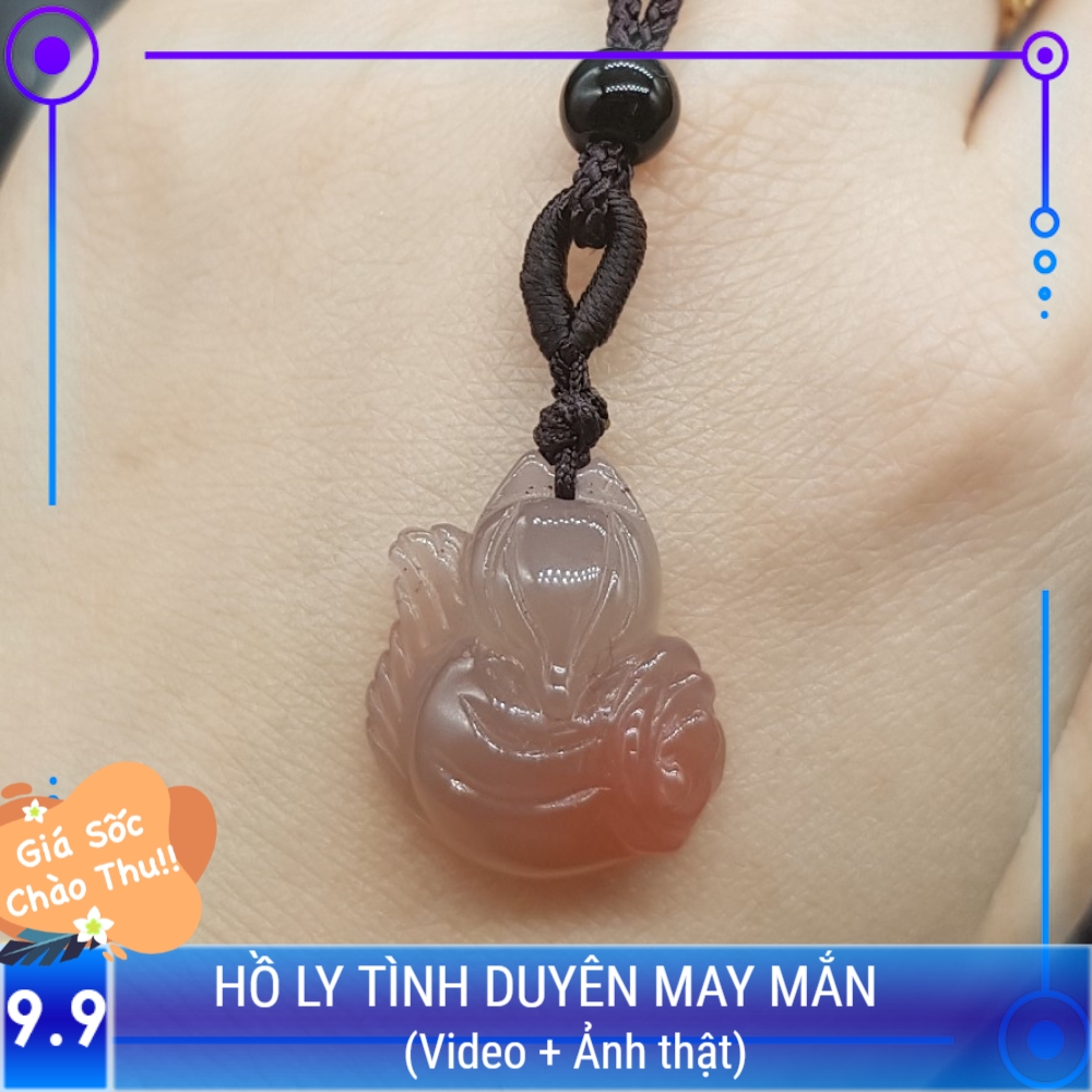 Mặt dây chuyền vòng cổ Hồ ly Đỏ kích hoạt tình duyên, may mắn, bình an phù hợp Nam Nữ Mệnh Hỏa, Thổ (kèm dây)