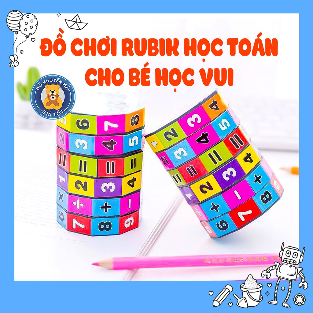 Đồ chơi cho bé 🍀 Đồ chơi toán học 🍀 Rubik toán học giúp bé làm quen với các phép toán toán cộng trừ nhân chia 4369