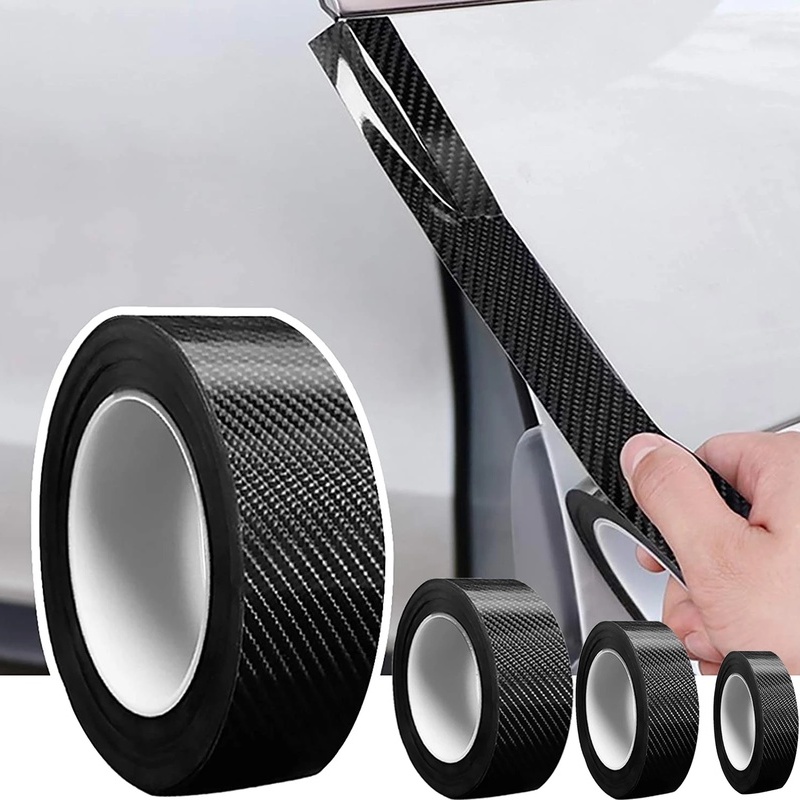 Băng dính xe hơi vinyl sợi carbon 3D chống nước màu đen trang trí đa năng