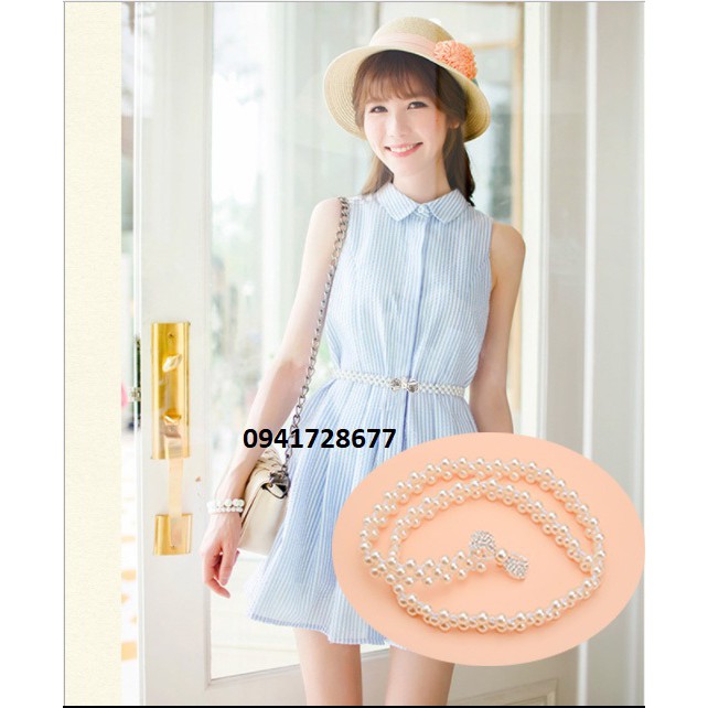 Thắt lưng nữ dây nịt nữ hạt cườm