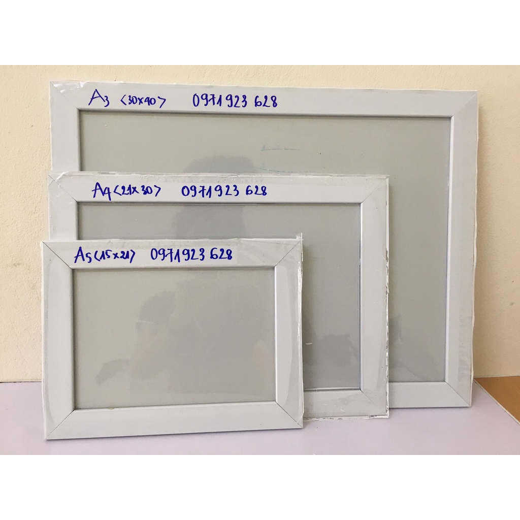 Khung ảnh,khung tranh treo tường mặt mica, khung nhựa composite đủ size A3, A4, A5 đủ các màu giá rẻ0