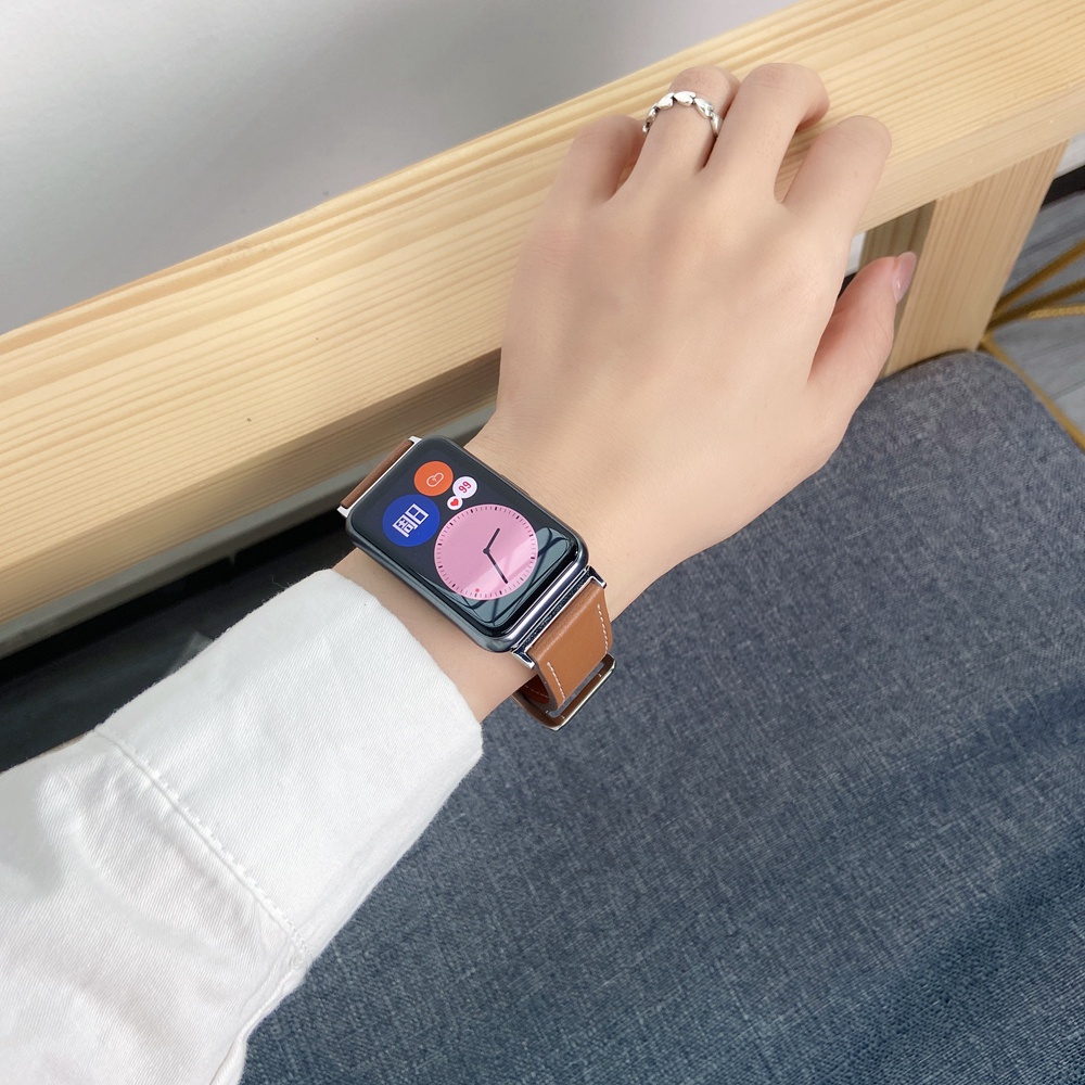 Dây Đeo Da Thời Trang Cho Đồng Hồ Thông Minh Huawei Watch Fit 2 / Fit / Fit
