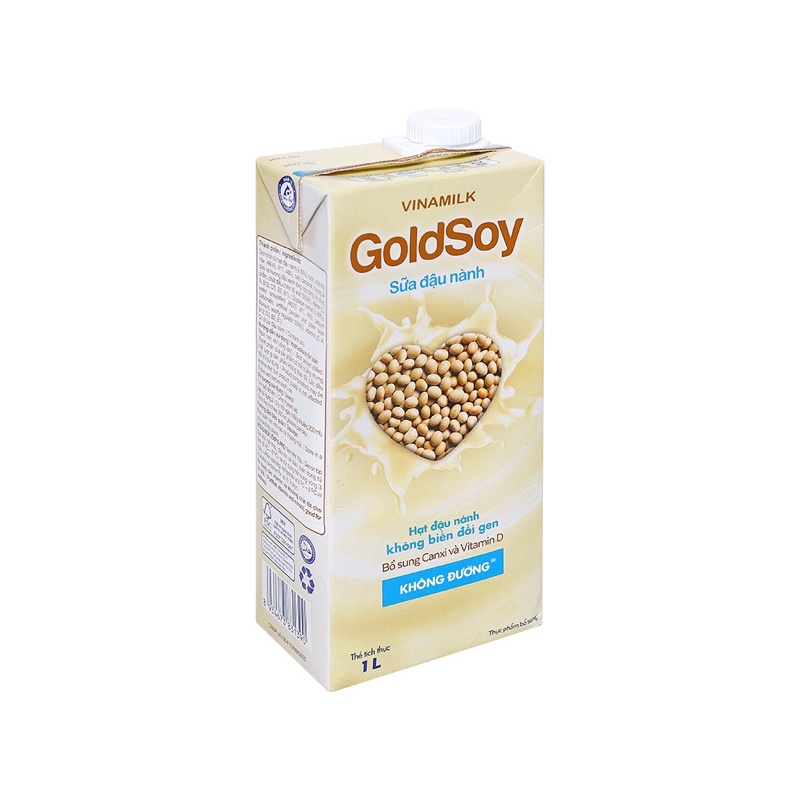 Sữa đậu nành GoldSoy Giàu Đạm không đường - Hộp giấy 1L