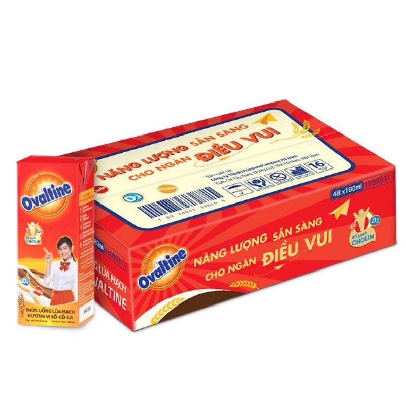 Thùng 48 hộp sữa Ovaltine 170ml