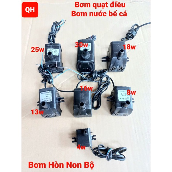 Máy bơm nước chìm mini 4W 8W 13W 16W 18W 25W 30W điện 220V, Bơm quạt hơi nước, Bể cá thủy sinh, Hòn non bộ