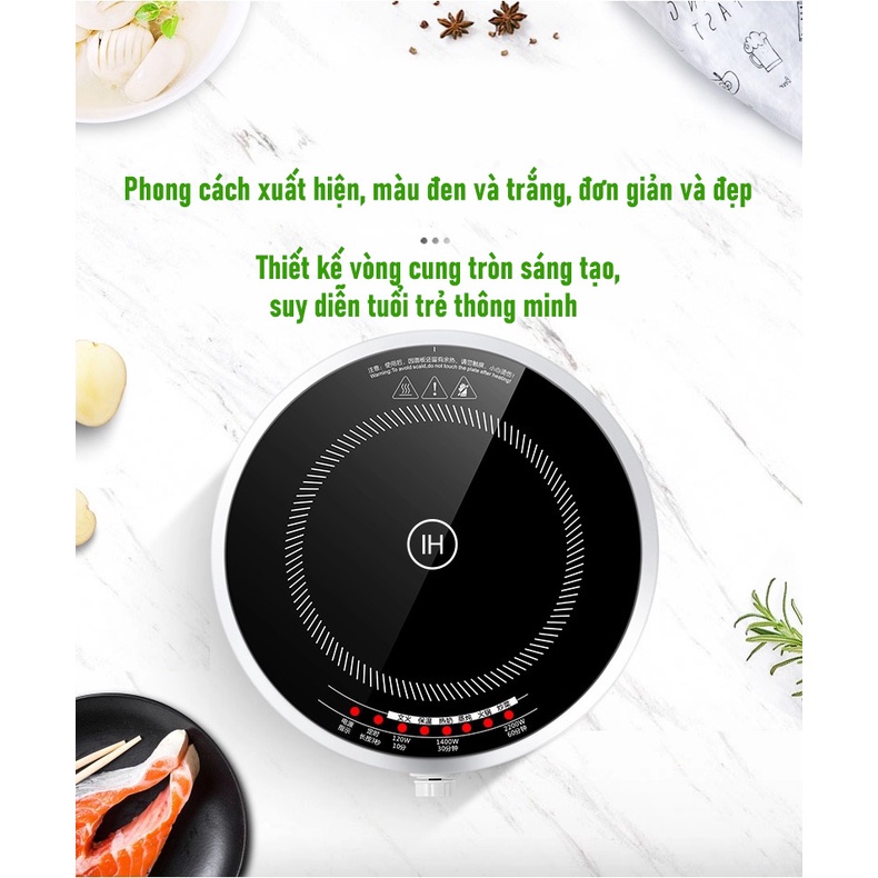 (Hàng giao ngay)Bếp từ-Điện năng Bếp điện từ mini tròn thông minhgia đình