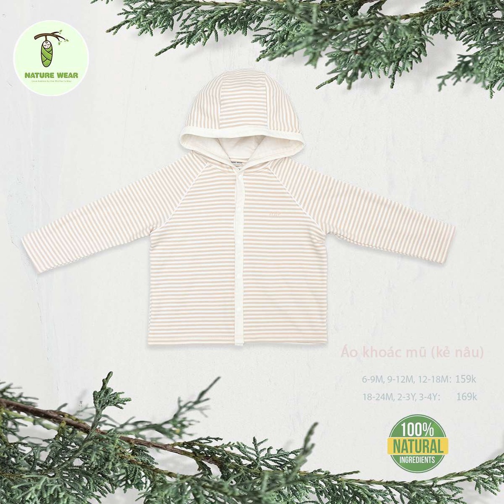 Áo khoác kẻ sợi bamboo cotton Nature Wear