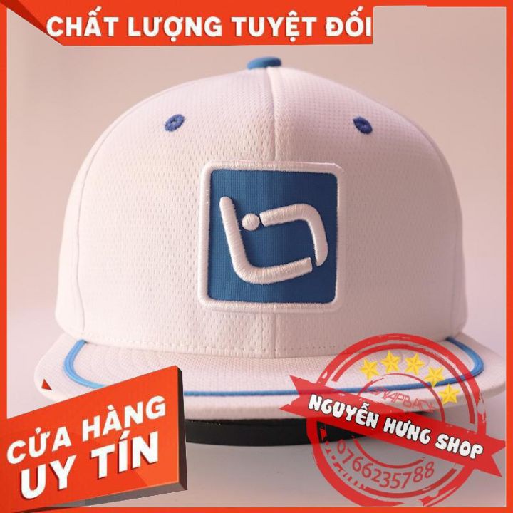 Nón Bumerang Snapback full trắng fom cứng rất đẹp