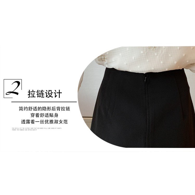 Chân váy nữ chỉ nổi 5 khuy midi váy nữ công sở thiết kế dáng xòe thời trang Banamo Fashion 539 | BigBuy360 - bigbuy360.vn
