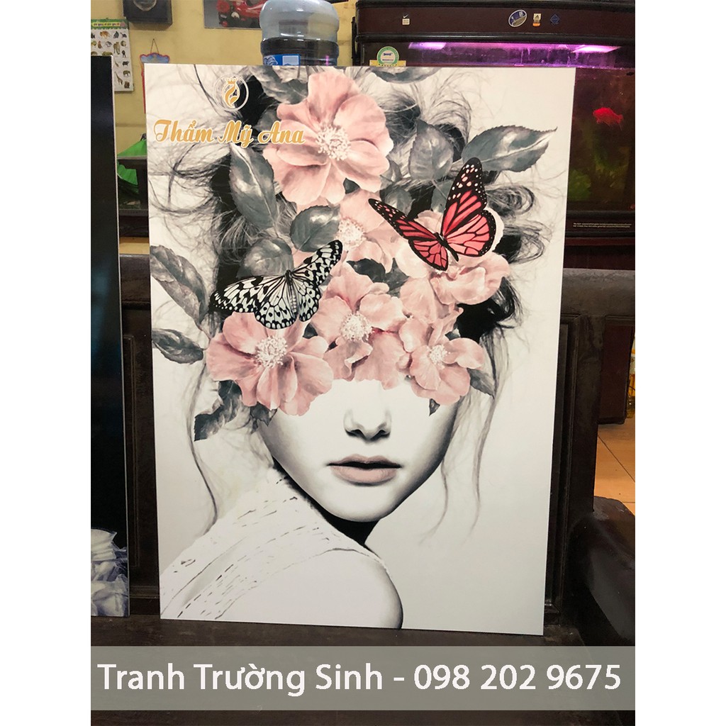 BỘ 3 TRANH THẨM MỸ BEAUTY , TRANH 3 CÔ GÁI (40x60x3)