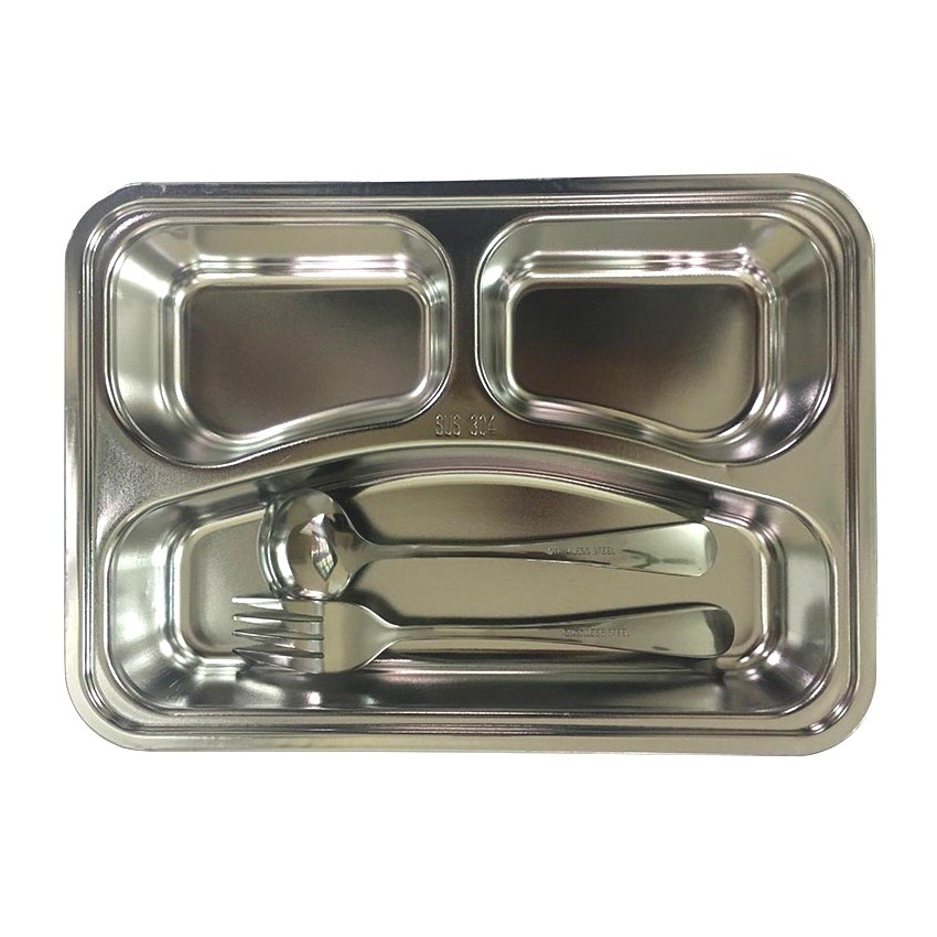 hộp cơm cắm điện inox 3 ngăn Lunchbox Chaufante YY-3266 ruột inox