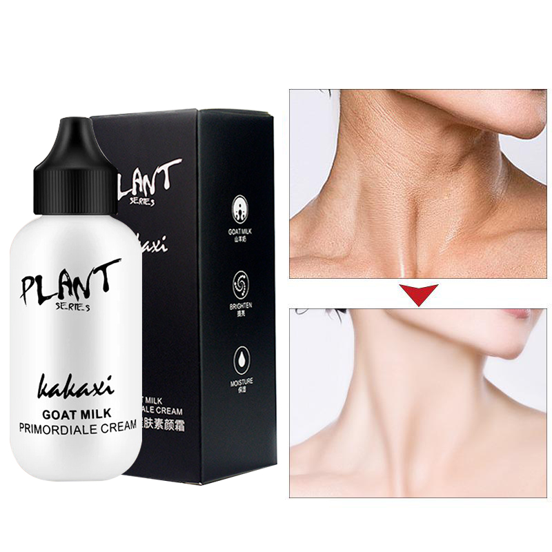 50ml Lazy Liquid Foundation Goat Milk Full Coverage Waterproof Tone Cream Primer Base Makeup Brighten Korean Cosmetics