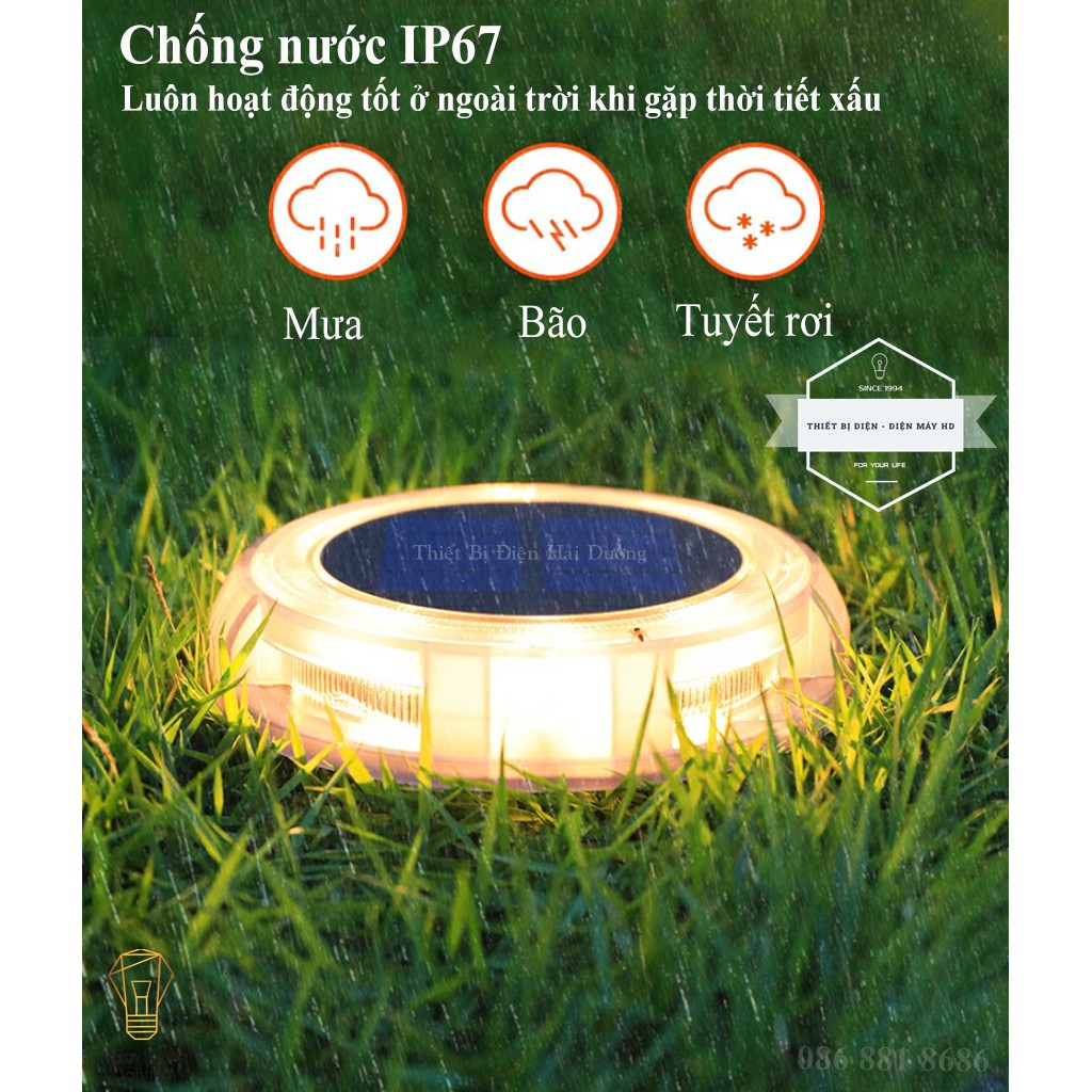 Đèn LED Cắm Cỏ Sân Vườn Tròn MT-11690 - Sử Dụng Năng Lượng Mặt Trời - Chống Nước IP67 - Energy Green Lighting - BH 1 Năm