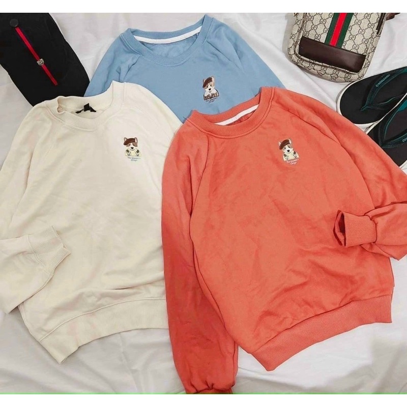 Áo sweater in hình chó from dưới 65kg vải mềm mịn chất pe nỉ