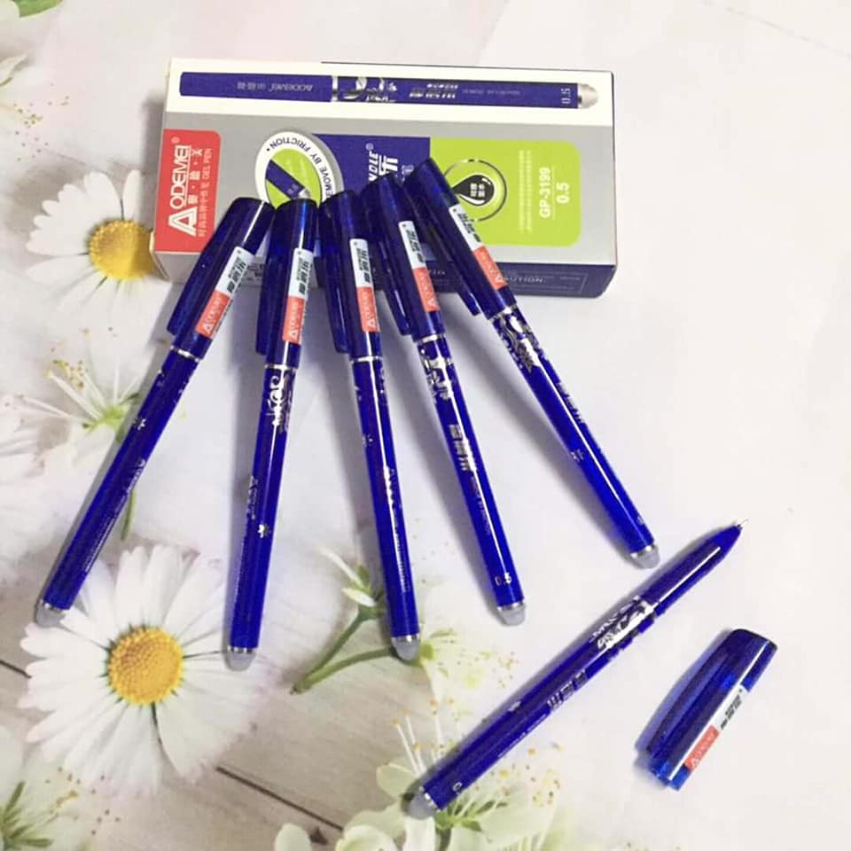Combo 02 Hộp 24 Cây Bút bi xóa được mực xanh  AODEMEI - Hộp 12 cây
