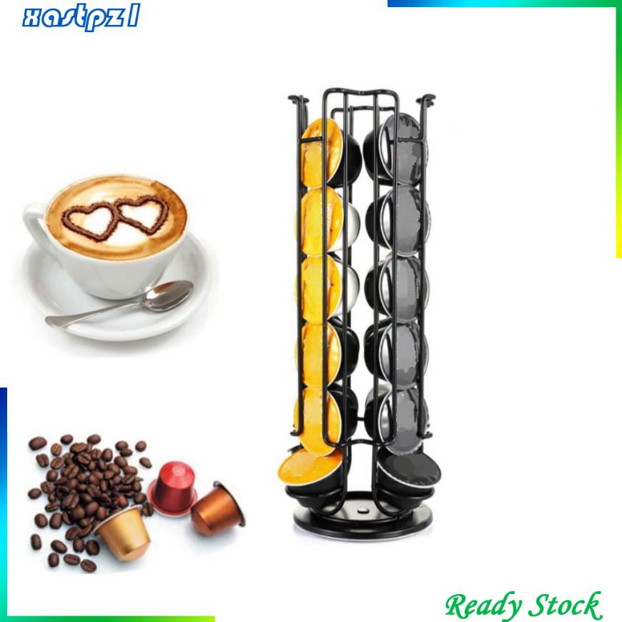 [Ready Stock]Coffee Pod Capsule Holder Tower Stylish Stand Rack for Capsule Chrome