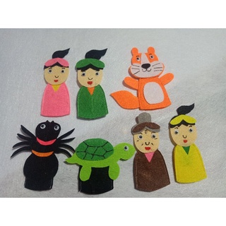 Rối ngón tay chuyện Ba cô gái mầm non Handmade