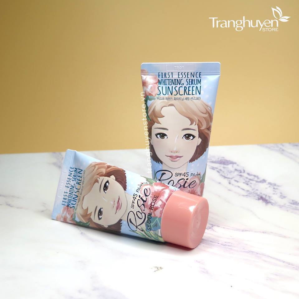 Kem Chống Nắng SeoulRose Rosie First Essence Whitening Serum Suncreen SPF45 PA+++