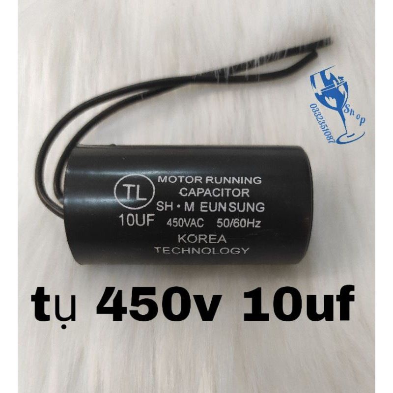 (10 chiếc) tụ máy bơm 10uf-450v hàng đẹp