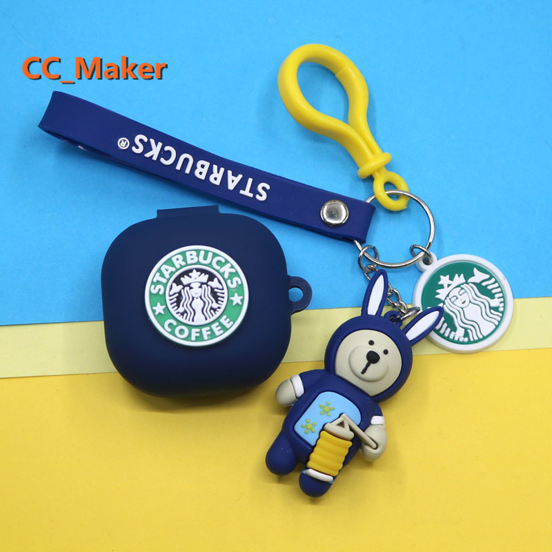 Vỏ hộp đựng tai nghe Samsung Galaxy Buds Live in hình Starbucks hợp thời trang