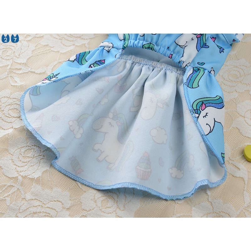 Đầm Chấm Bi Cổ Thắt Nơ Thời Trang Cho Thú Cưng 27