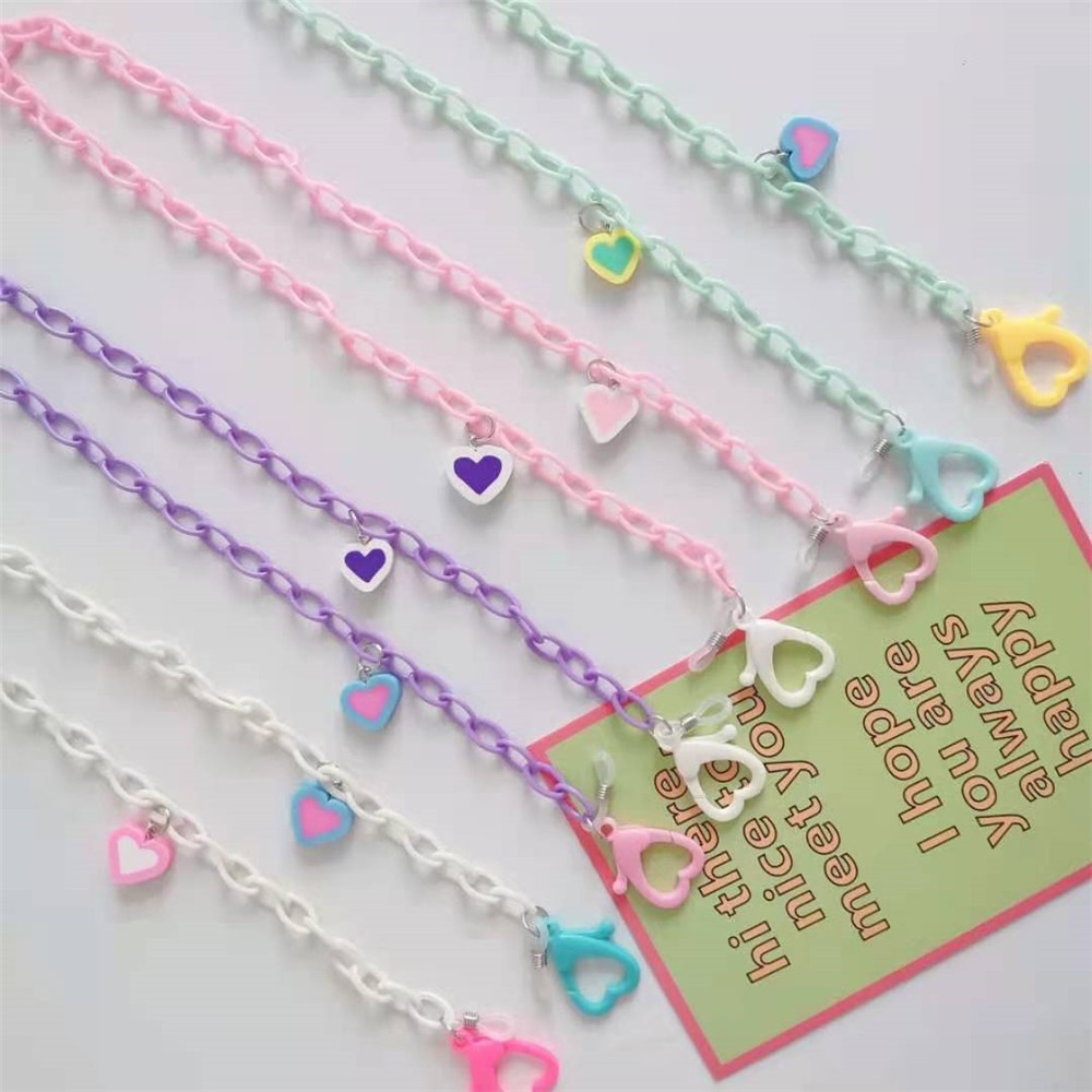 Dây đeo mắt kính/khẩu trang chống trượt chống mất bằng acrylic thời trang hàn quốc thích hợp cho bé