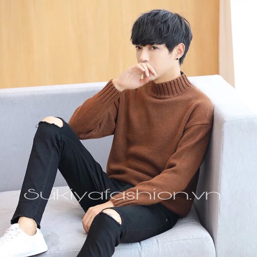 Áo Len nam cao cổ SUKIYA chất dày dặn phong cách Hàn quốc mới nhất 2024 AL11 | BigBuy360 - bigbuy360.vn