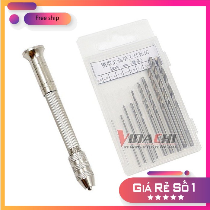 BỘ MŨI KHOAN LỖ HẠT VÒNG, KHOAN TAY THỦ CÔNG MINI