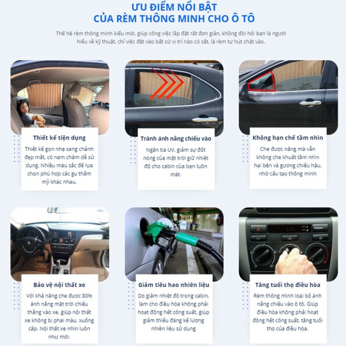 Sản Phẩm Bộ 4 Rèm Vải Thông Minh Che Nắng 4 Cánh Cửa Xe Hơi, Ô Tô Cao Cấp DC-CC21 .