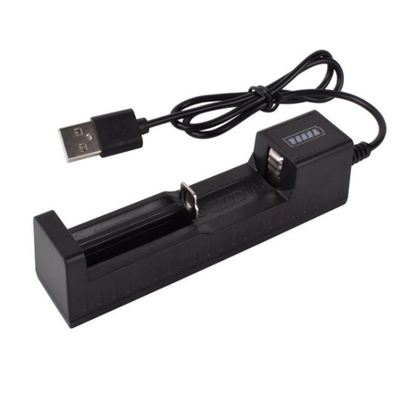 Bộ sạc nhanh pin 18650 14500 16340 USB thông minh 1 ngăn