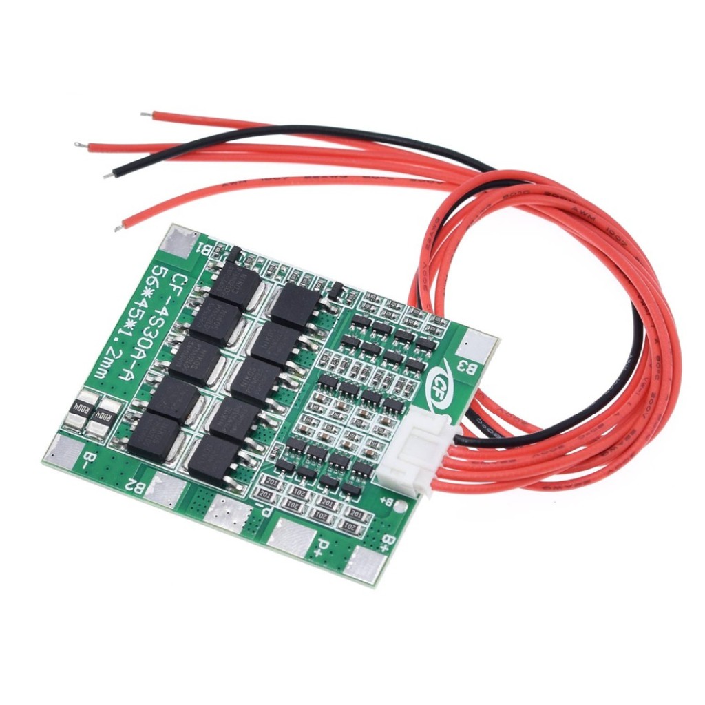 Bo Mạch Cân Bằng Pcb 4s 30a 14.8v Li-ion Lithium 18650 Bms Pcb 45x56mm