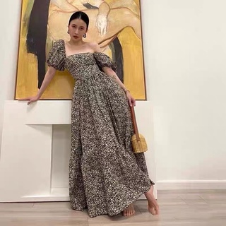 [Ét ô ét] Đầm Maxi hoạ tiết hoa nhí tay phồng HOT HIT 2022