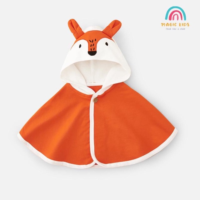 Áo choàng không tay dạng cánh dơi hình thú cho bé 7-15kg