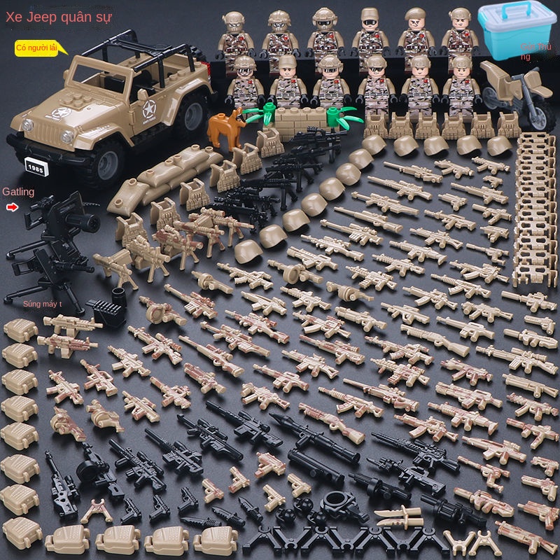 ✈┅۞Tương thích với khối Lego cảnh sát lực lượng đặc biệt quân đội minifigures đồ chơi lắp ráp giáo dục trẻ em