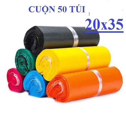 túi gói hàng túi niêm phong size 20x35cm cuộn 50 túi