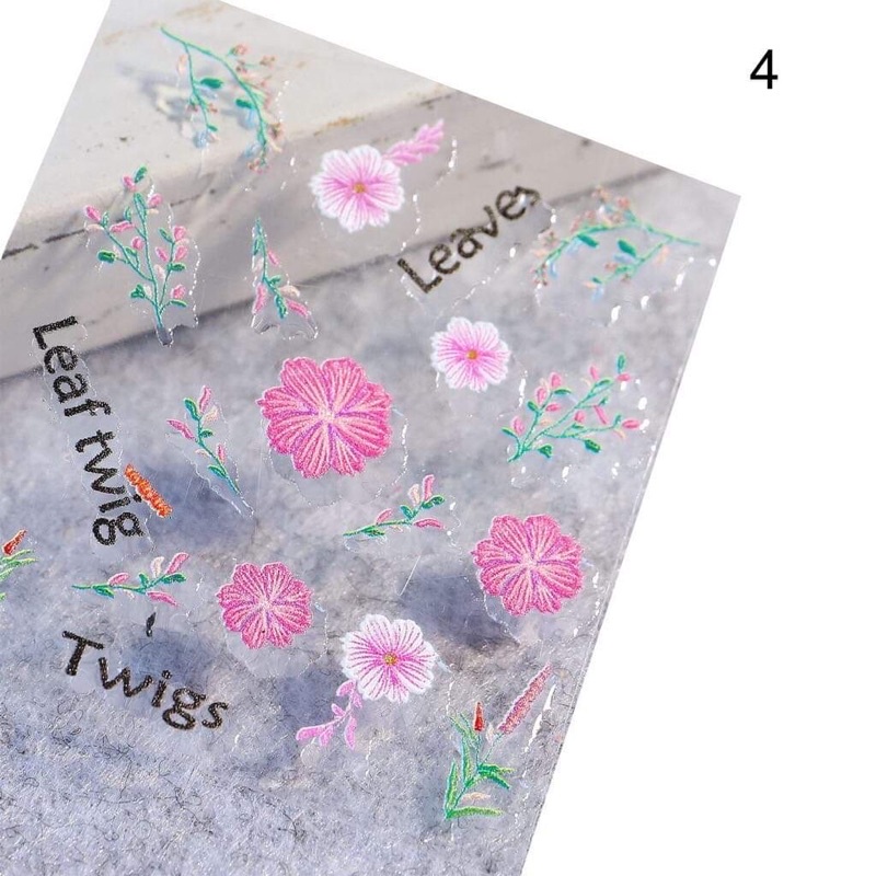 Sticker nổi 9D dán trang trí móng siêu đẹp