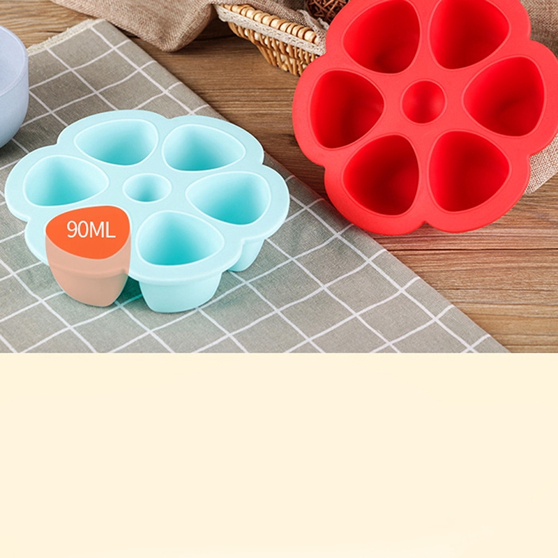 Baby Food Container Silicone Infant Flower Lattice Fruit Storage Box Baby Food Supplement Tray