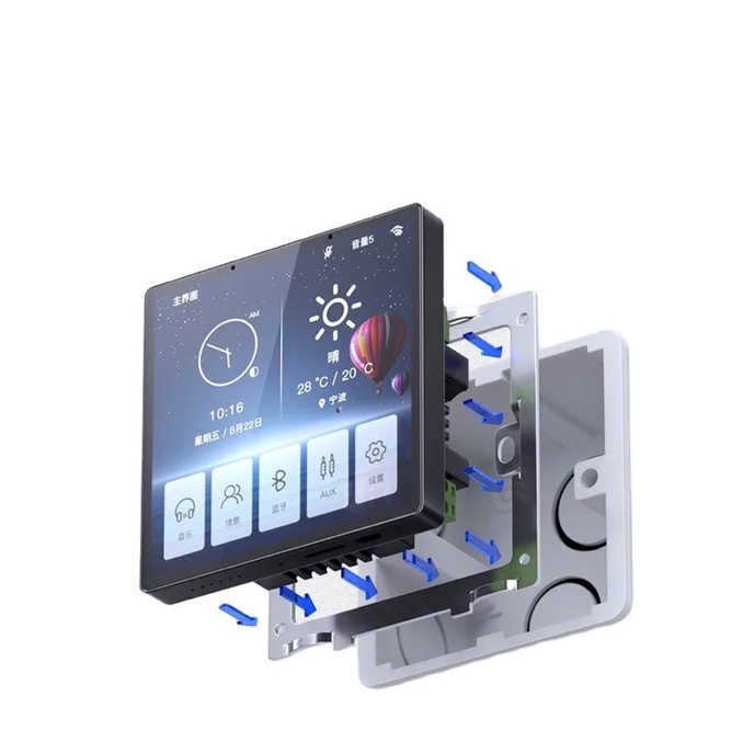 Màn Hình Điều Khiển Nhà Thông Minh Wifi / Zigbee Tuya 4 inch, Giám Sát Điều Khiển Từ xa Qua App Smart Life