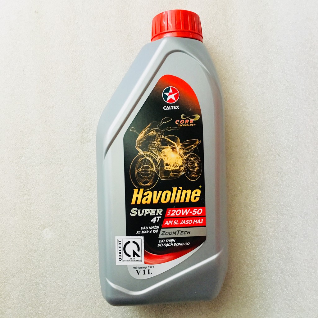 NHỚT HAVOLINE SUPER 4T SAE 20W-50 1L - Xe Số(chai xám nắp đỏ)