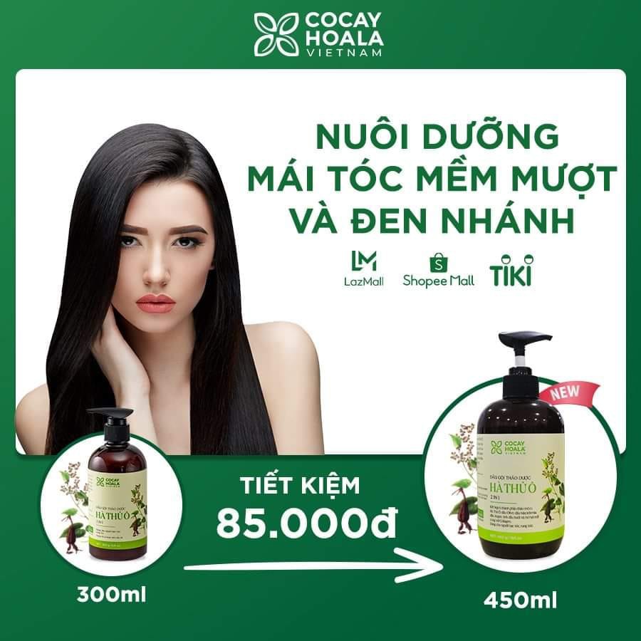 Dầu Gội Hà Thủ Ô 2in1 - Dầu Gội Ngăn rụng tóc, Giảm Rụng Tóc Bạc Tóc chống hói đầu Cocayhoala 300ml | BigBuy360 - bigbuy360.vn