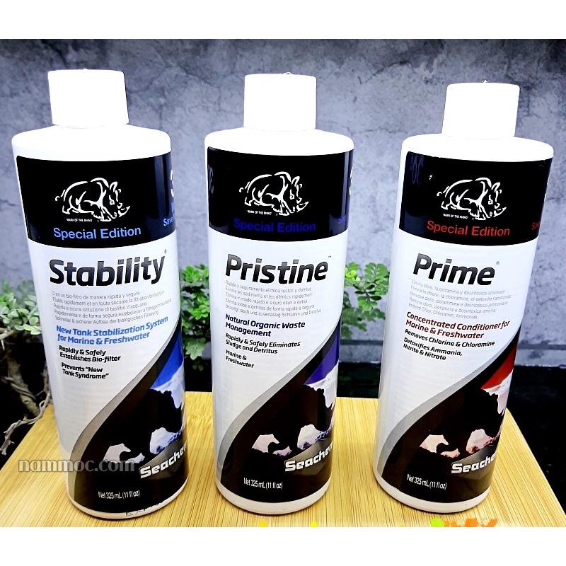 Stability-Prime-Pristine  - Vi sinh Seachem -Xử lý nước-phân hủy mùn bã hữu cơ-phụ kiện thủy sinh