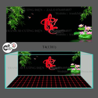Tranh bộ 3D phông nền bể cá cao cấp – Trang trí hồ cá cảnh – Có keo sẵn – Cường Điện - 2 tấm bao gồm  cả lưng và đáy