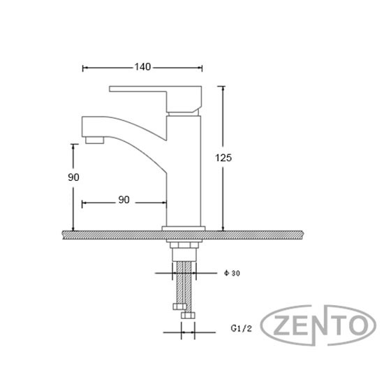 Vòi chậu lavabo nóng lạnh Zento ZT2110