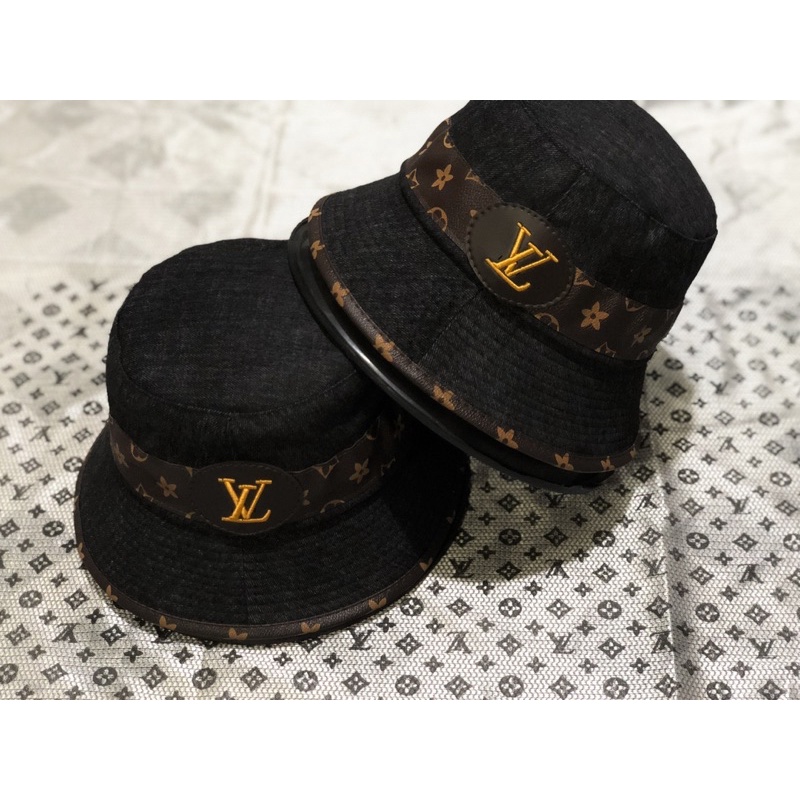 NÓN BUCKET JEAN THÊU L.V VIỀN DA