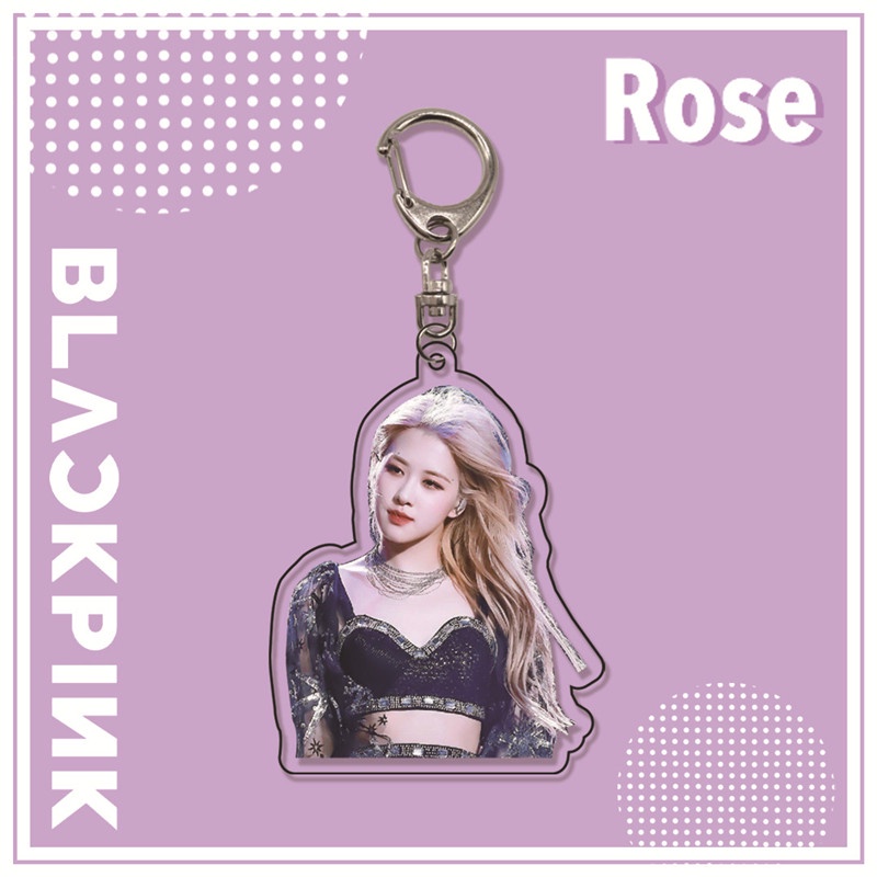 Móc khóa hai mặt acrylic in hình Rosé BLACKPINK