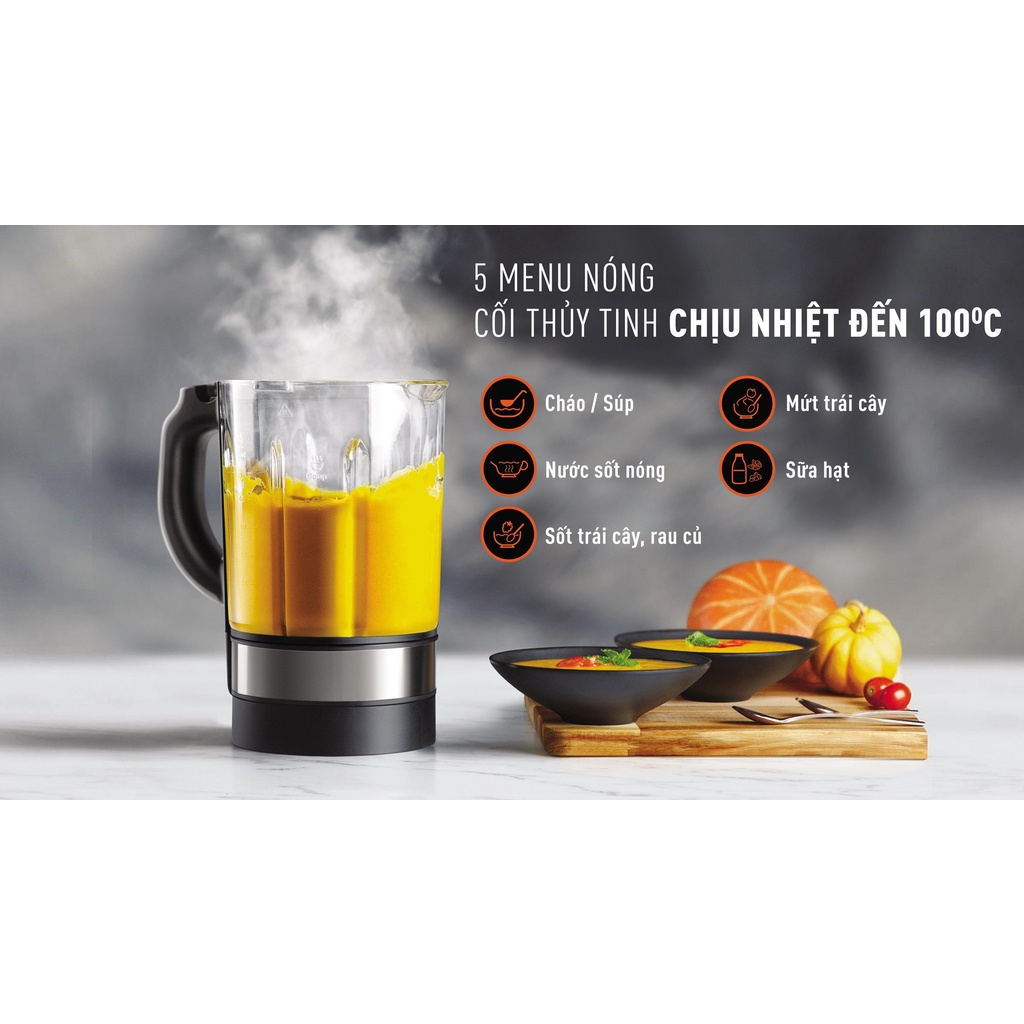 Máy xay sinh tố sữa hạt 2 cối thủy tinh & nhựa Tefal Ultrablend Boost BL985A31 1300W - Hàng chính hãng